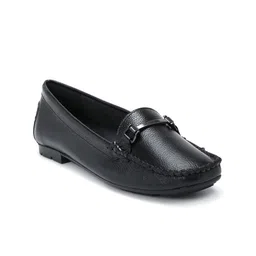 Zoom Shoes Women Round Toe Lightweight Leather Loafers-image-62