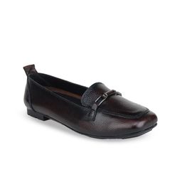 Zoom Shoes Women Round Toe Lightweight Leather Loafers-image-56