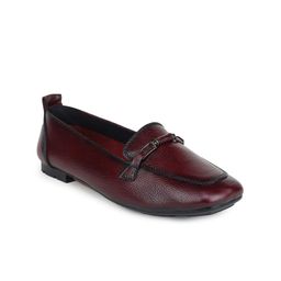 Zoom Shoes Women Round Toe Lightweight Leather Loafers-image-70