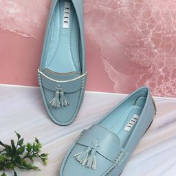 ELLE Women Blue Loafers-image-10