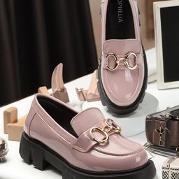 OPHELIA Buckled Heeled Lightweight Horsebit Loafers-image-77