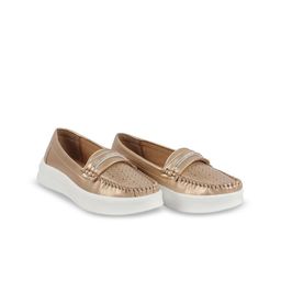 FAUSTO Women Perforated Penny Loafers-image-25