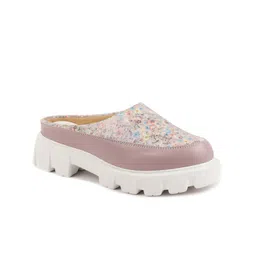 FAUSTO Women Printed Mule Sneakers-50