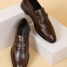 Teakwood Leathers Men Lightweight Leather Horsebit Loafers-image-82