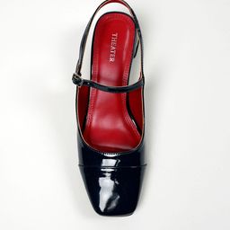 Theater Twiggy BROTHERS Square Toe Block Mules With Backstrap image 5