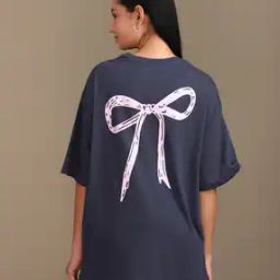 Shein Drop Shoulder Graphic Back Print Crew Tshirt-image-118