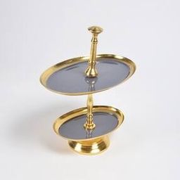 Enamelled Iron Two-Tiered Cupcake Stand-image-5
