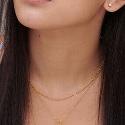 Gold-Plated Little Round Two Layer Necklace-image-64