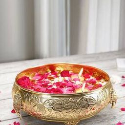 Elephant-Design Brass Urli Bowl-picture-28