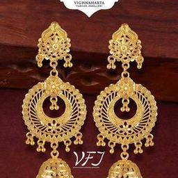 Women Gold-Plated Jhumka Earrings-image-39