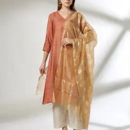 Women Floral Print Dupatta with Tassels-23