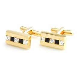 peluche Rhodium-Plated Stone-Studded Cufflinks-picture-10