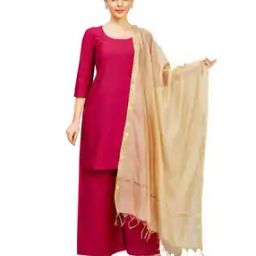 Women Zari Woven Dupatta with Tassels-picture-45