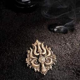 Heart Union Gold-Plated Trishul Brooch-45