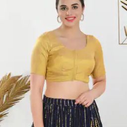 Front Open Blouse with Back Tie-Up-image-26