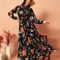Women Floral Print Tiered Dress-image-67