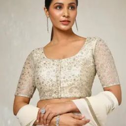 Women Embroidery Back Open Blouse-picture-53