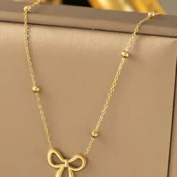 Women Gold-Plated Necklace with Lobster Claw-9