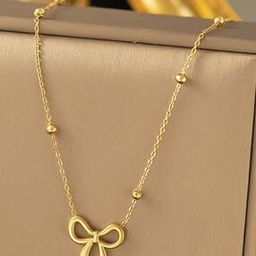 Women Gold-Plated Necklace with Lobster Claw-image-86