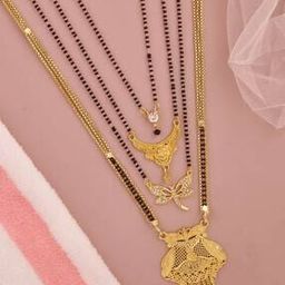 Women Brass Mangalsutra Set   -image-3
