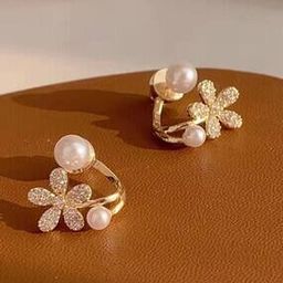 Women American Diamond-Studded Studs Earrings-image-1