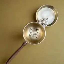 Brass & Wood Tea Strainer-image-22