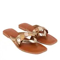 Women Flat Heeled Thong-Strap Sandals with Open Toes Ring-11