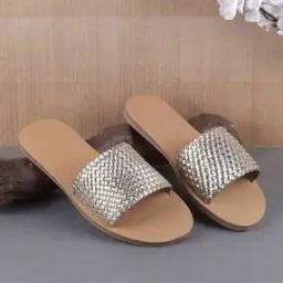 Women Flat Heeled Slip-On Slides Sandals with Open Toes Ring-14