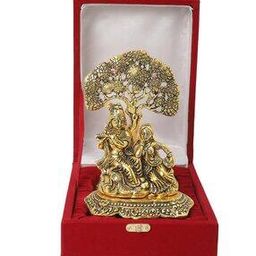 Radha Krishna Tree God Idol with Printed Box-image-82