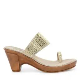 Embellished Chunky Heeled Sandals-image-3
