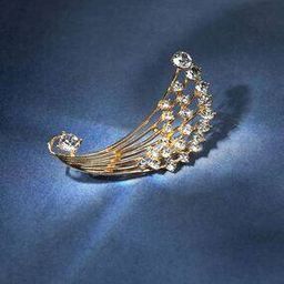 Women Gold-Plated Stone-Studded Ear Cuff-image-2