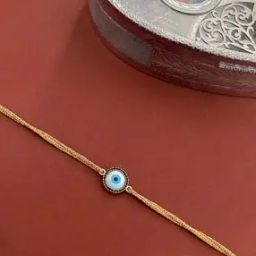 American Diamond-Studded Evil Eye Tie-Up Rakhi-image-18