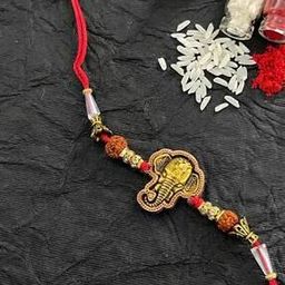 Set of 3 Gold-Plated Graphic Print Rakhis-image-31