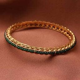 Women Gold-Plated Beaded Bangle-image-11