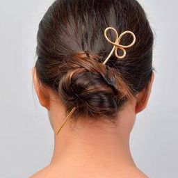 Gold Plated Trinetra Knot Hair Stick-image-1