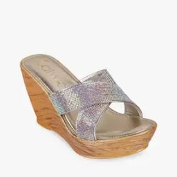 Women Embellished Strap Open-Toe Wedges-22