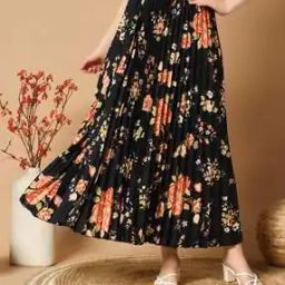 Women Floral A-line Skirt-image-93