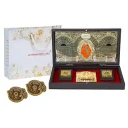 Gold-Plated Sai Baba Charan Paduka Box with Diyas-50