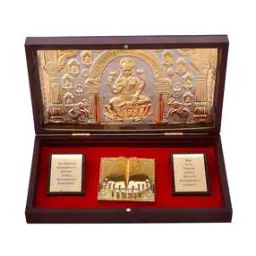 Gold-Plated Laxmi Mata Charan Paduka Box-picture-23