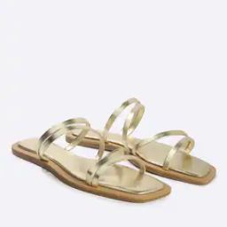 Women Square-Toe Slip-On Flat Sandals-17