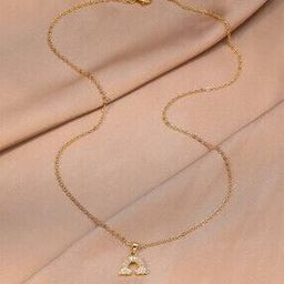 Women Gold-Plated Necklace with Lobster Claw Closure-image-5