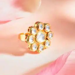 Kundan Studded & Gold-Plated Ring-image-33