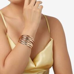 sohi Gold-Plated  Partially Open Bangles-picture-9