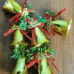 Set of 6 Glittering Gold Harmony Bells-image-0