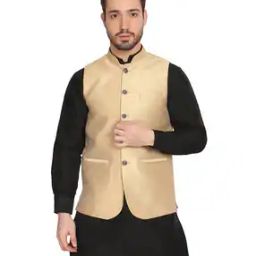 Slim Fit Nehru Jacket with Welt Pockets-image-13