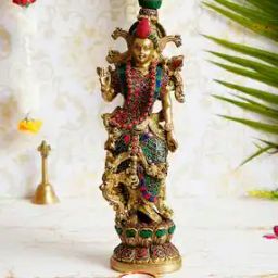 Goddess Radha Handcrafted Antique-45