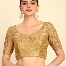 Women Embroidered Back Open Blouse-34
