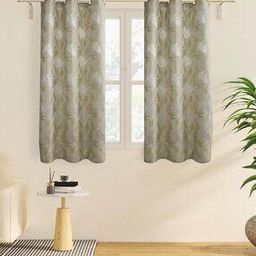 Set of 2 Leaf Print Window Curtains-picture-3