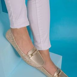 Women Embellished Loafers with Metal Accent-image-74