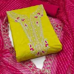 Women Embroidery Unstitched Dress Material-image-37
